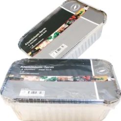 Alluminiumformar med Lock 7dl 4-pack
