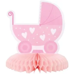 Baby Girl Bordsdekoration Barnvagn