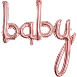 Baby Rosa Folieballong
