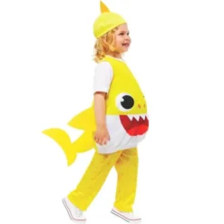 Baby Shark Dräkt Gul (1-2 år (80-92 cm))