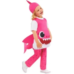 Baby Shark Dräkt Rosa (1-2 år (80-92 cm))
