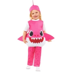 Baby Shark Dräkt Rosa (1-2 år (80-92 cm))