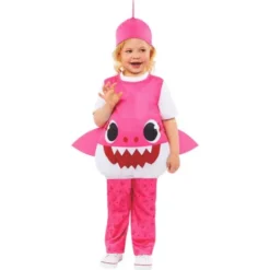 Baby Shark Dräkt Rosa (1-2 år (80-92 cm))