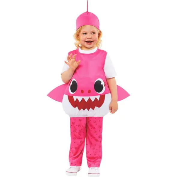 Baby Shark Dräkt Rosa (1-2 år (80-92 cm))