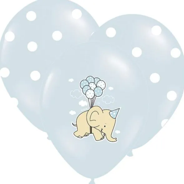 Baby Shower Ballonger Elephant Mix Blå