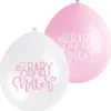 Baby Shower Ballonger Rosa och Vit