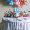 Baby Shower Ballong Tårtdekoration Blå 29 cm