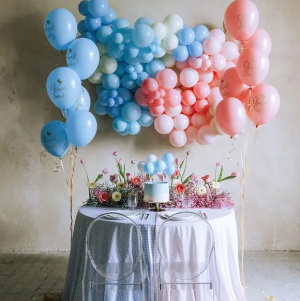 Baby Shower Ballong Tårtdekoration Blå 29 cm