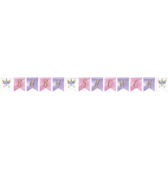 Baby Shower Flaggirlang Unicorn Baby