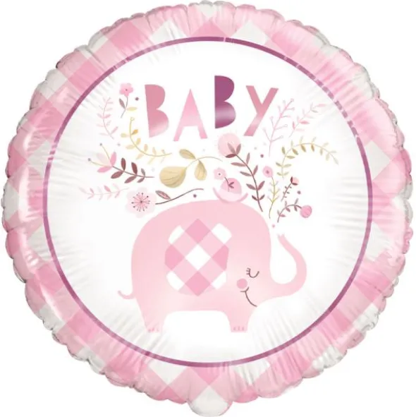 Babyshower Folieballong Elefant Rosa