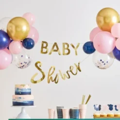 Baby Shower Girlang & Ballonger Kit