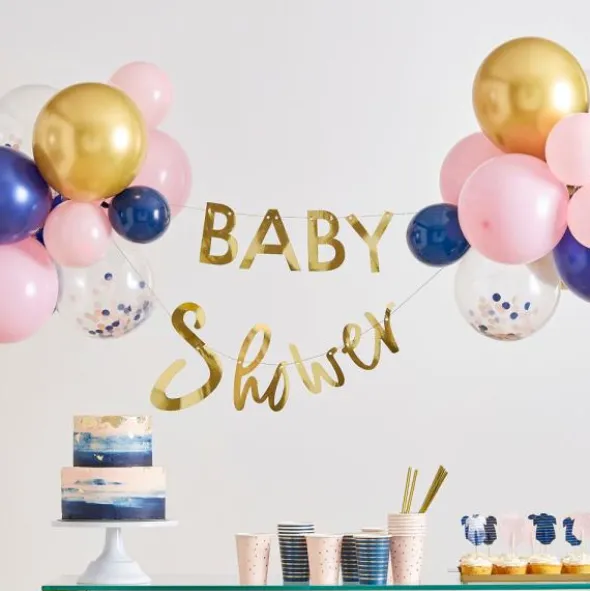 Baby Shower Girlang & Ballonger Kit