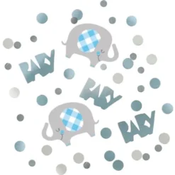 Babyshower Konfetti Elefant Blå