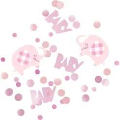 Babyshower Konfetti Elefant Rosa