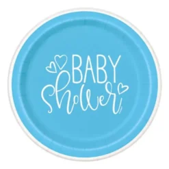 Baby Shower Pappersassietter Ljusblå