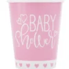 Baby Shower Pappersmuggar Hjärtan 27 cl 8-pack