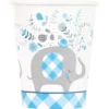 Babyshower Pappmuggar Elefant Blå