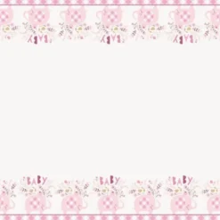 Babyshower Plastduk Elefant Rosa