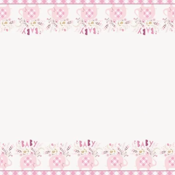 Babyshower Plastduk Elefant Rosa