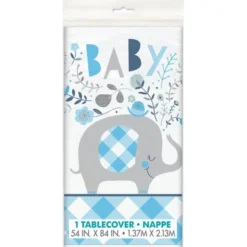 Babyshower Plastduk Elefant Blå