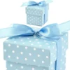 Baby Shower Presentaskar Blå Polka Dot