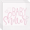 Baby Shower Servetter Ljusrosa och Vit
