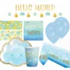 Babyshower Set Blå/Guld 46-pack