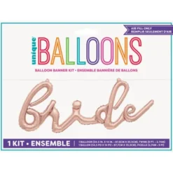 Ballong Banderoll Bride Metallic Roséguld