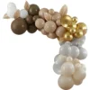 Ballongbåge Kit med Dekorationer Brun/Nude