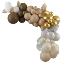 Ballongbåge Kit med Dekorationer Brun/Nude