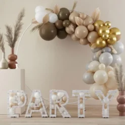 Ballongbåge Kit med Dekorationer Brun/Nude