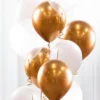 Ballongbukett Chrome Guld