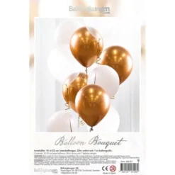 Ballongbukett Chrome Guld