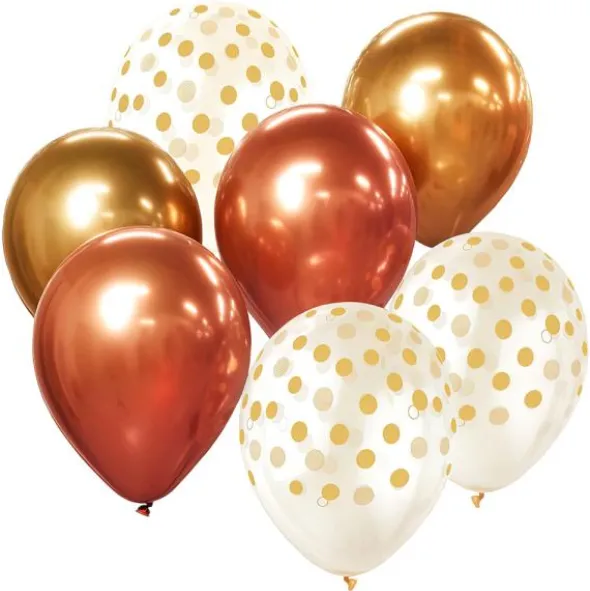 Ballongbukett Guld och Koppar