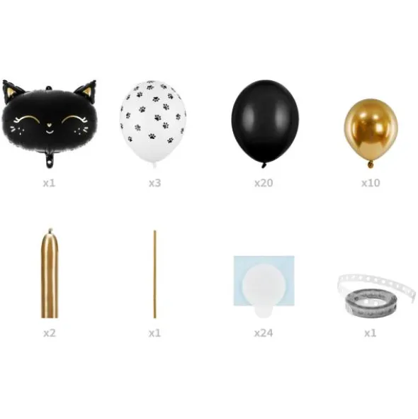 Ballongbukett Katt Svart
