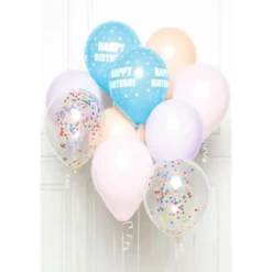 Ballongbukett Kit Happy Birthday Pastell