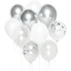 Ballongbukett Kit Vit och Silver