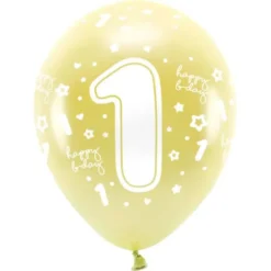 Ballonger Metallic Guld Happy B-day 1