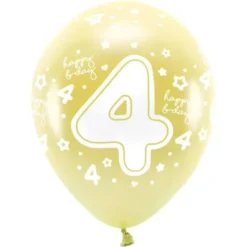 Ballonger Metallic Guld Happy B-day 4