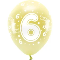 Ballonger Metallic Guld Happy B-day 6