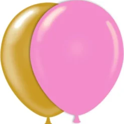 Ballonger Metallic Rosa och Guld 10-pack