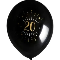 Ballonger 20 År Birthday Party Guld