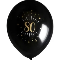 Ballonger 80 År Birthday Party Guld