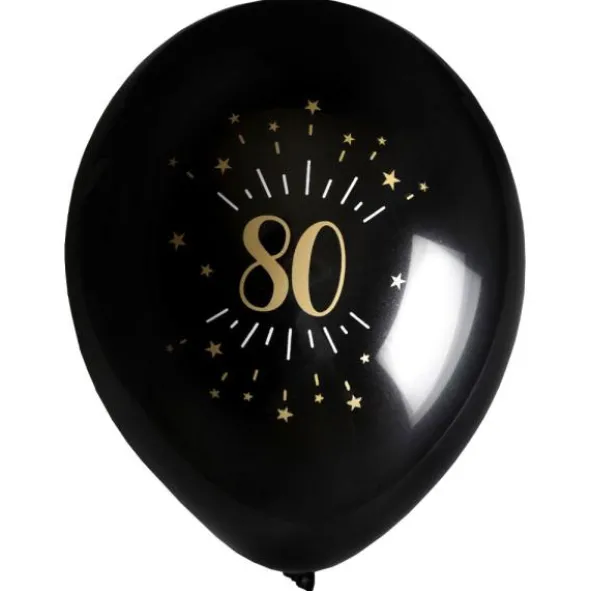 Ballonger 80 År Birthday Party Guld