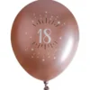 Ballonger 18 År Birthday Party Roseguld