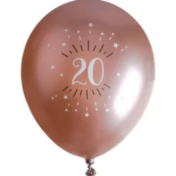 Ballonger 20 År Birthday Party Roseguld