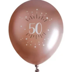 Ballonger 50 År Birthday Party Roseguld