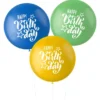 Ballonger XL Happy Birthday Blå/Grön/Gul