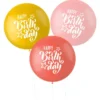 Ballonger XL Happy Birthday Rosa/Röd/Gul