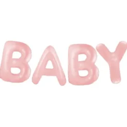 Ballonggirlang Baby Pastellrosa
